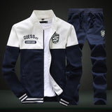 Men's Slim Tracksuit 2 Pieces Sets